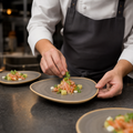 Triangular Side Plates Grey Charcoal Porcelain for Serving Starters & Desserts (Pack of 6)