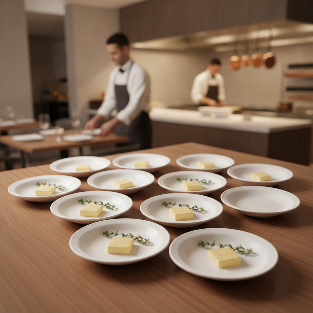 Porcelain White Butter Pad Dishes 102mm for Casual Dining (Pack of 24)