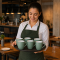 Mug 340ml Green Porcelain for Casual Dining (Pack of 6)