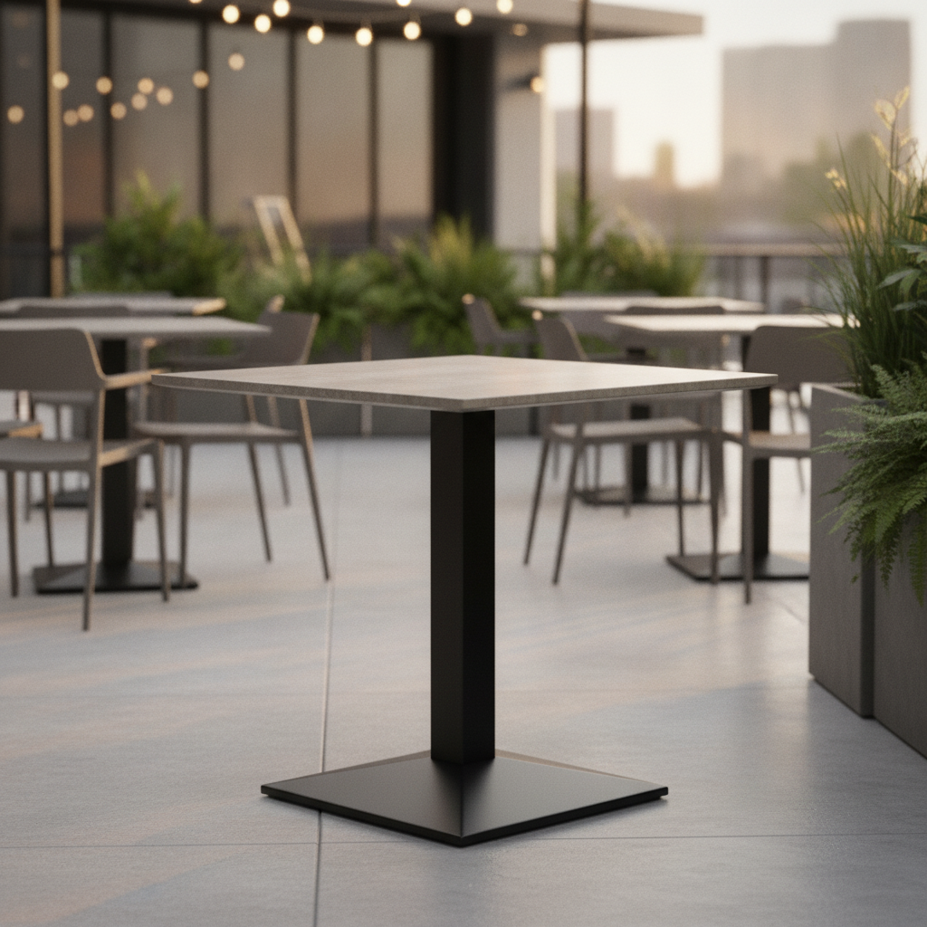 Concrete Square Dining Table 700mm for Indoor & Outdoor Use