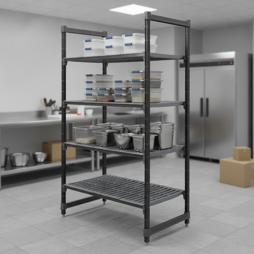 Composite 4 Tier Shelving Unit 1070mm for Versatile Storage