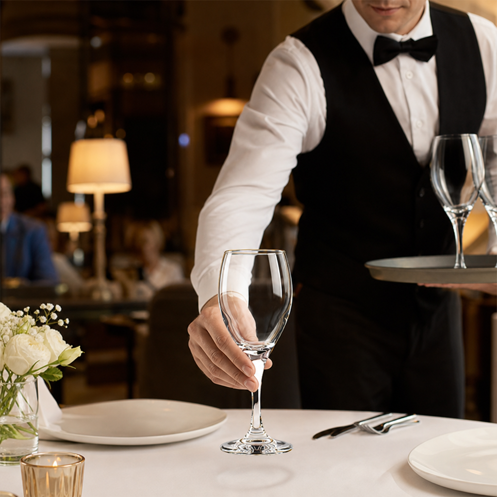 Clear Glass Teardrop Wine Glasses 250ml for Bars & Restaurants (Pack of 12)