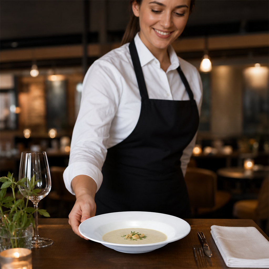 Soup Bowls 202mm Porcelain for Catering Use (Pack of 24)