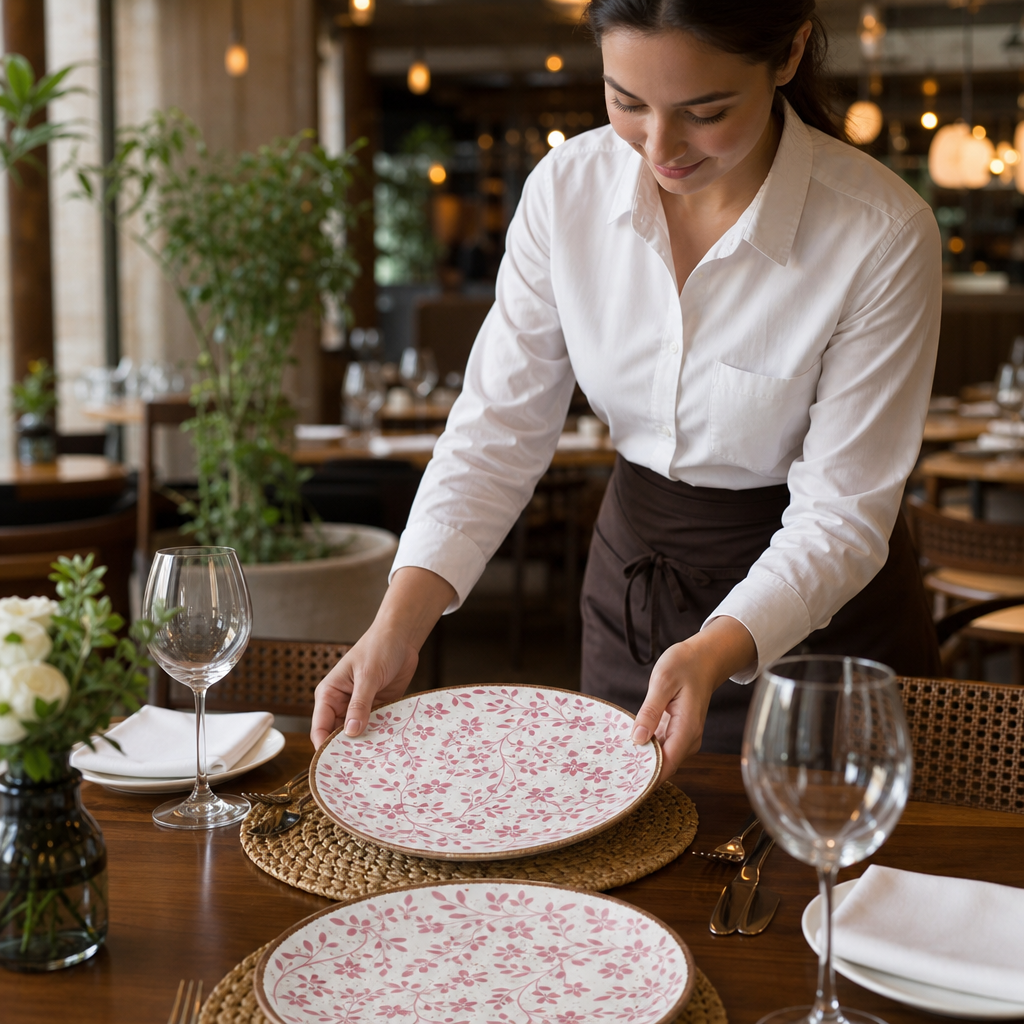 Coupe Plates 252mm Pink Vitrified Ceramic for Elegant Table Settings (Pack of 12)