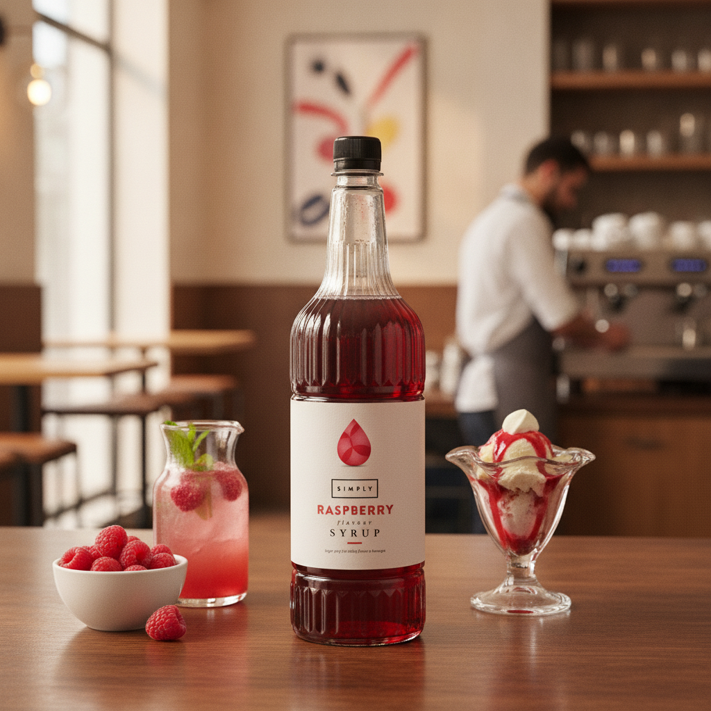 Raspberry Syrup 1L for Beverages & Desserts