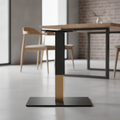 Steel Small Rectangular Dining Table Base Black 600x400mm for Indoor Use