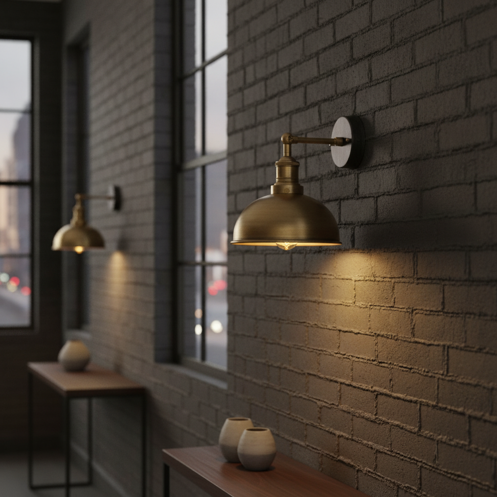 Brass Dome Wall Light 265mm for Home & Commercial Use