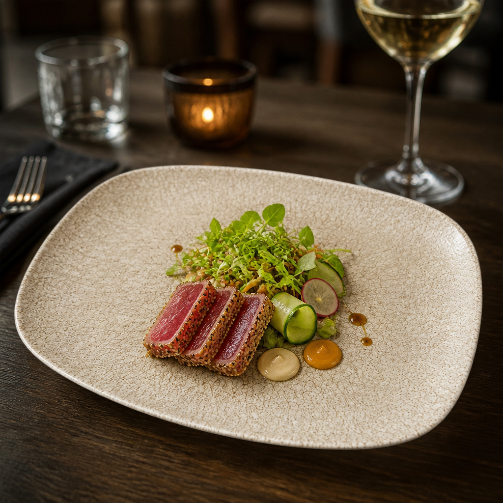 Oblong Chef Plates Grey Porcelain for Artisan Presentation (Pack of 12)