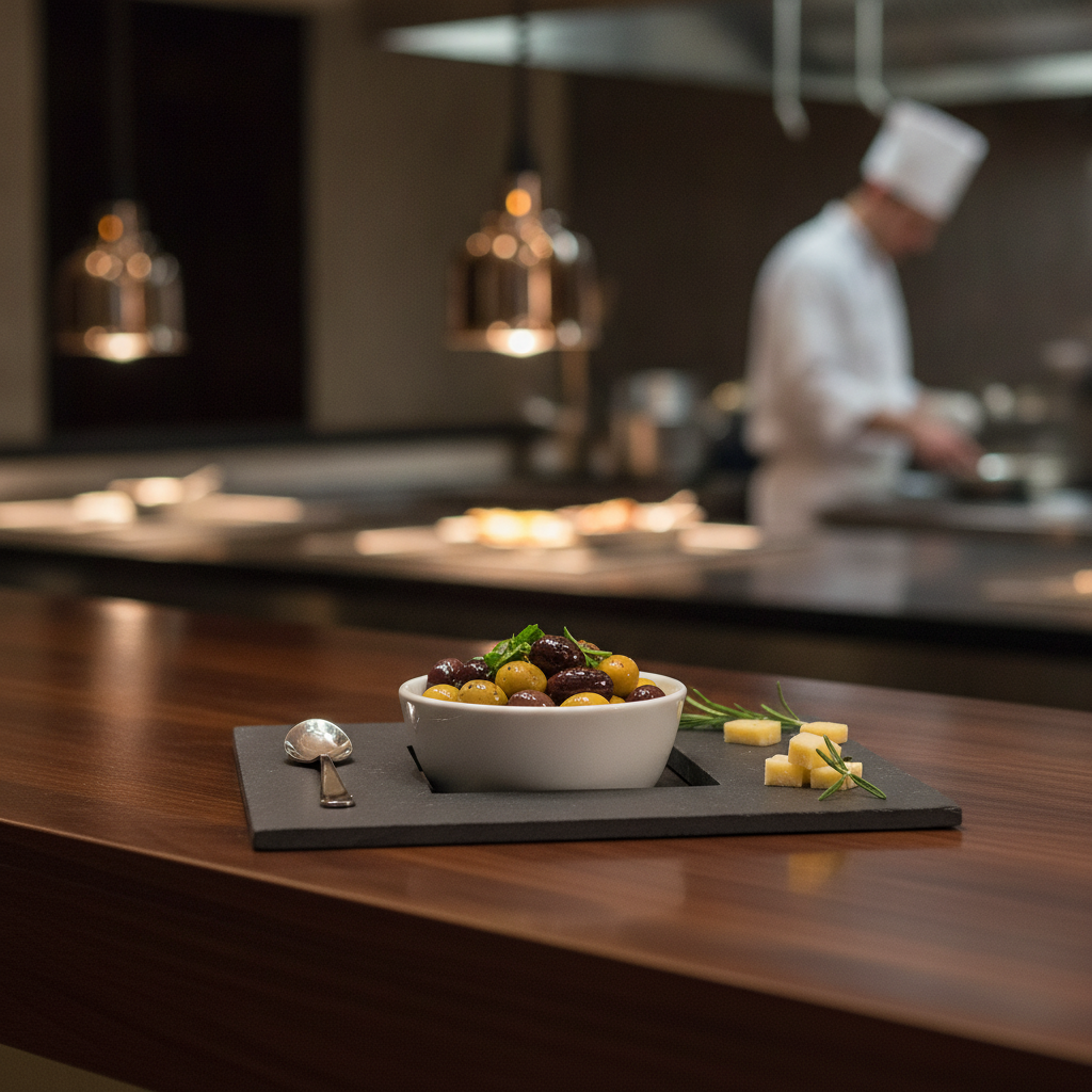 Natural Slate Tray GN 1/6 176x162mm for Buffet Displays