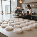CPLA Compostable Coffee Cup Lids 225ml for Eco-Friendly Use (Pack of 1000)