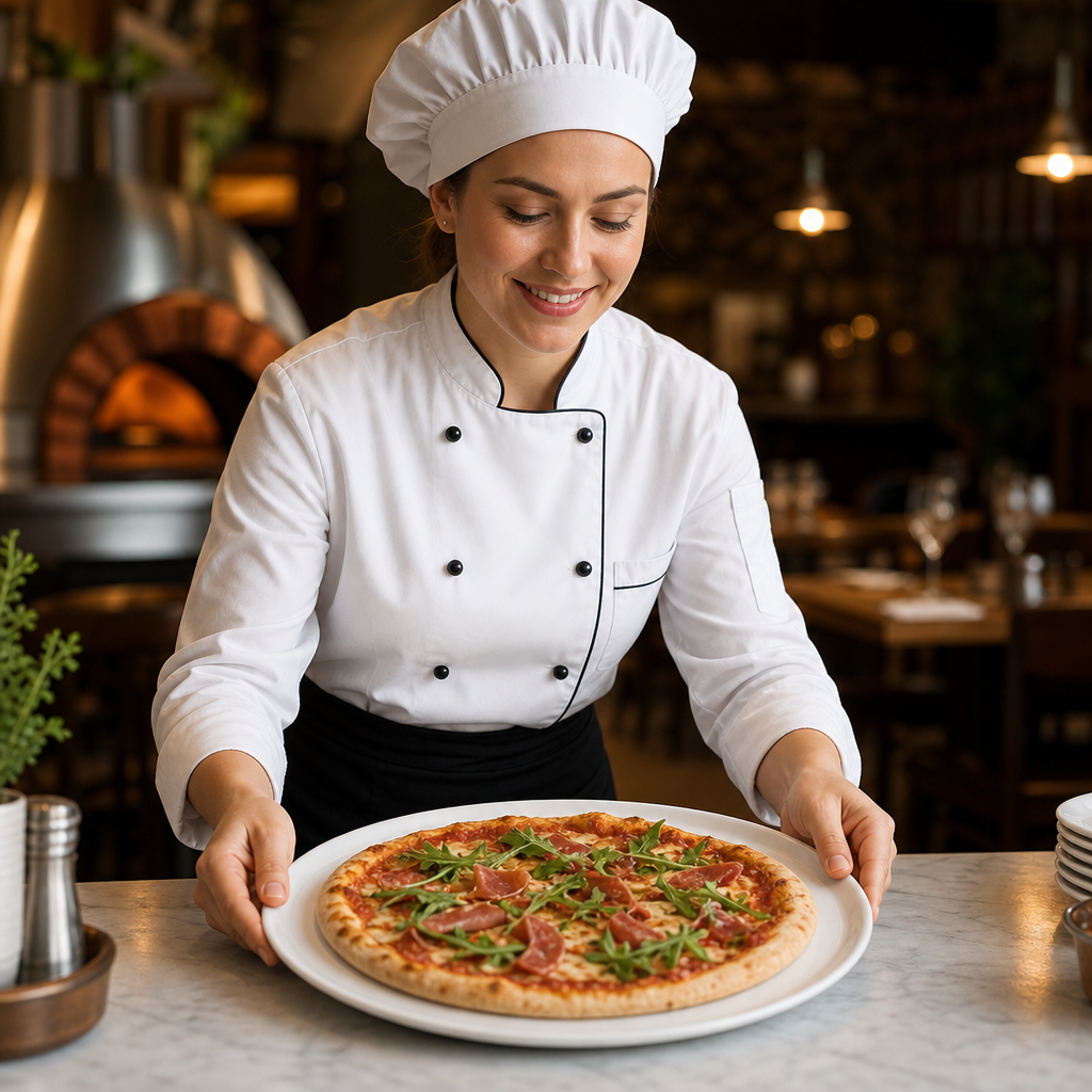 Classic White Porcelain Pizza Plates 315mm for Restaurants & Cafés (Pack of 12)