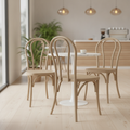 Polypropylene Brown Bentwood Style Chairs 911x420mm for Cafés & Bistros (Pack of 4)