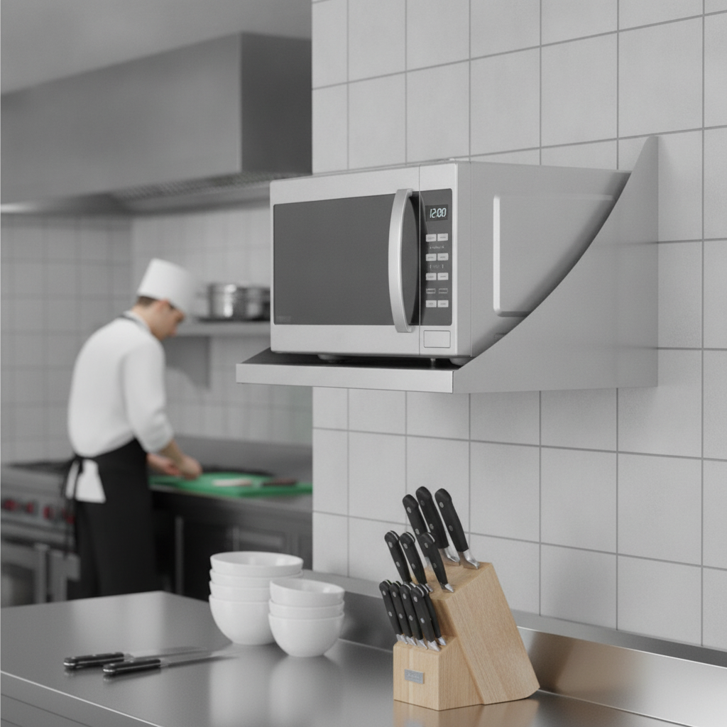Stainless Steel Microwave Shelf 600x500mm for Efficient Kitchens