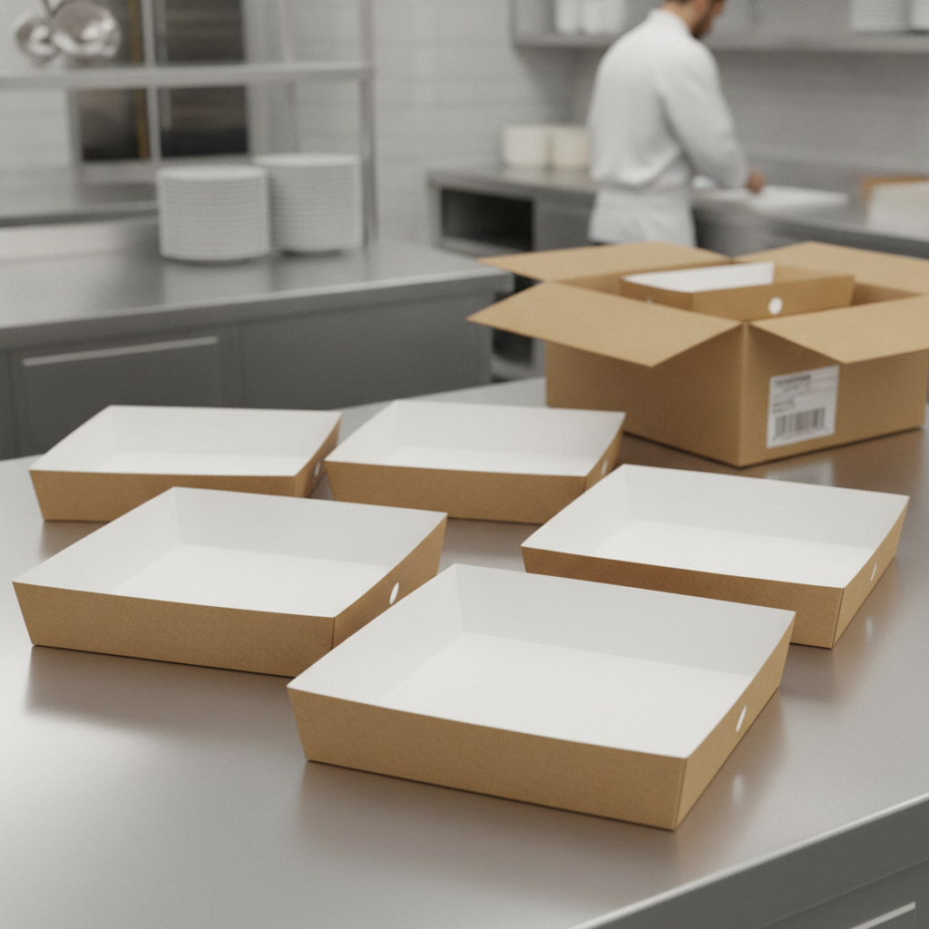Paperboard Platter Box Inserts Full Size for Mobile Catering (Pack of 50)