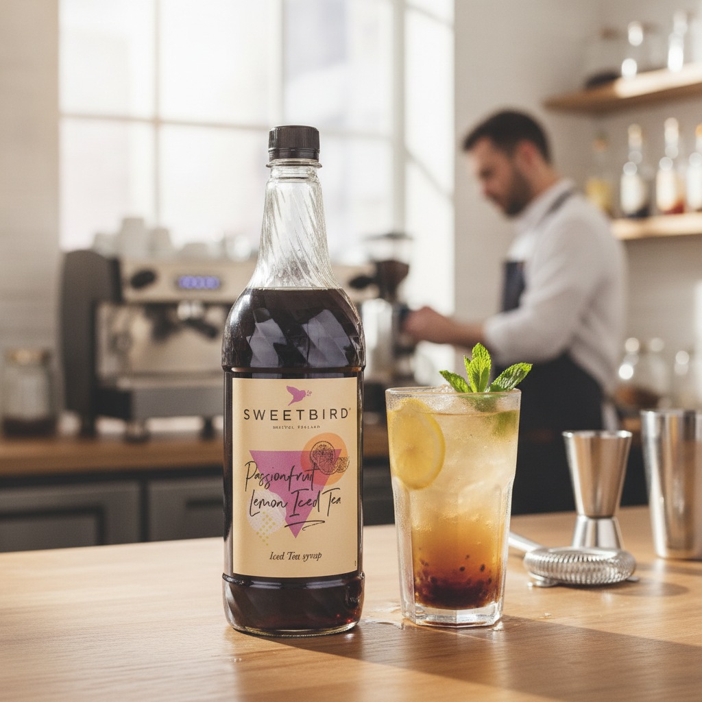 Passionfruit & Lemon Iced Tea Syrup 1L for Refreshing Beverages