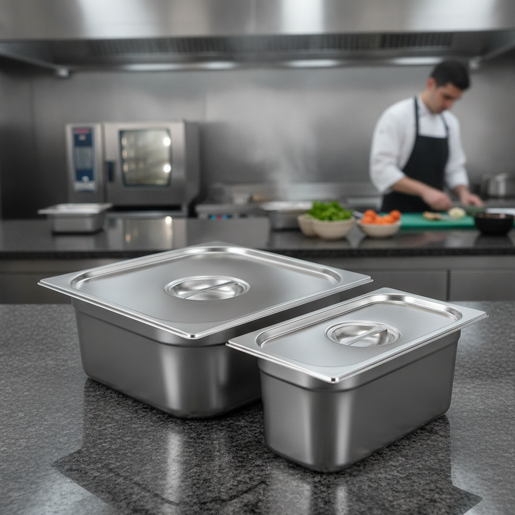 Stainless Steel Gastronorm Tray Set 18.7L for Commercial Kitchens