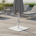 Powder Coated Steel Flat Metal Parasol Base 18kg for Outdoor Use