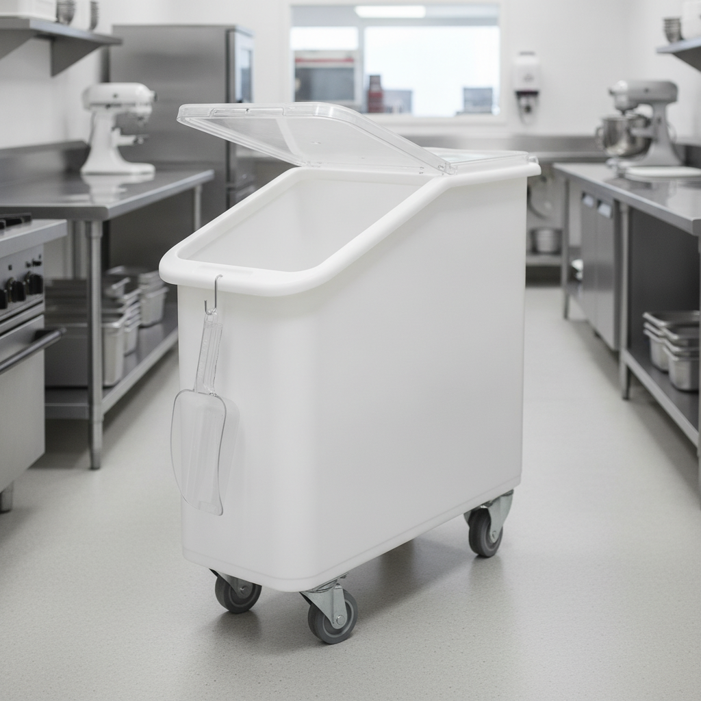 Polyethylene Mobile Ingredient Bin 81L for Efficient Kitchens