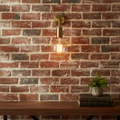 Brass Sleek Edison Wall Light 140mm for Vintage-Style Interiors