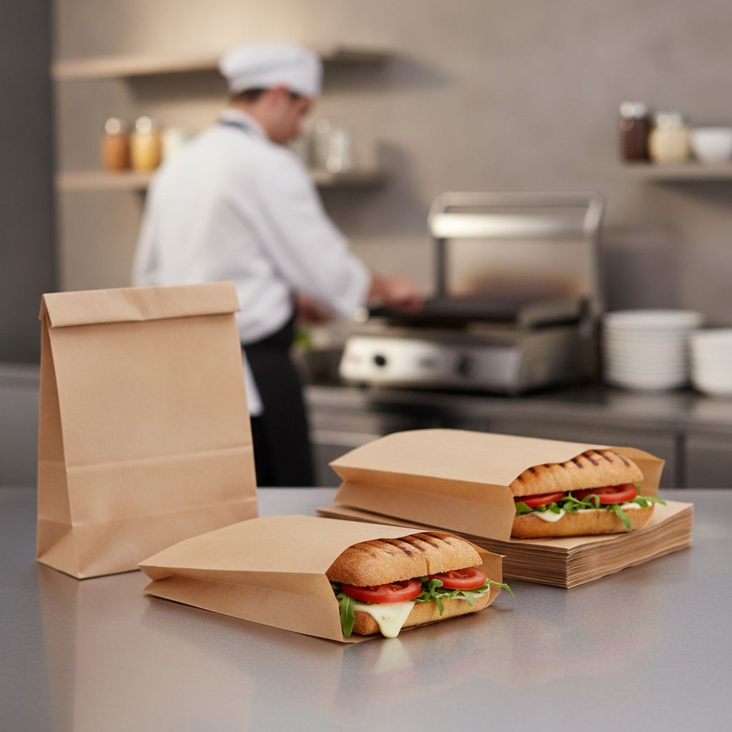 Kraft Contact Grill Bags 170mm for Cafés & Food Vans (Pack of 600)