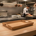 Acacia Wood Rectangular Tray 500mm for Room Service