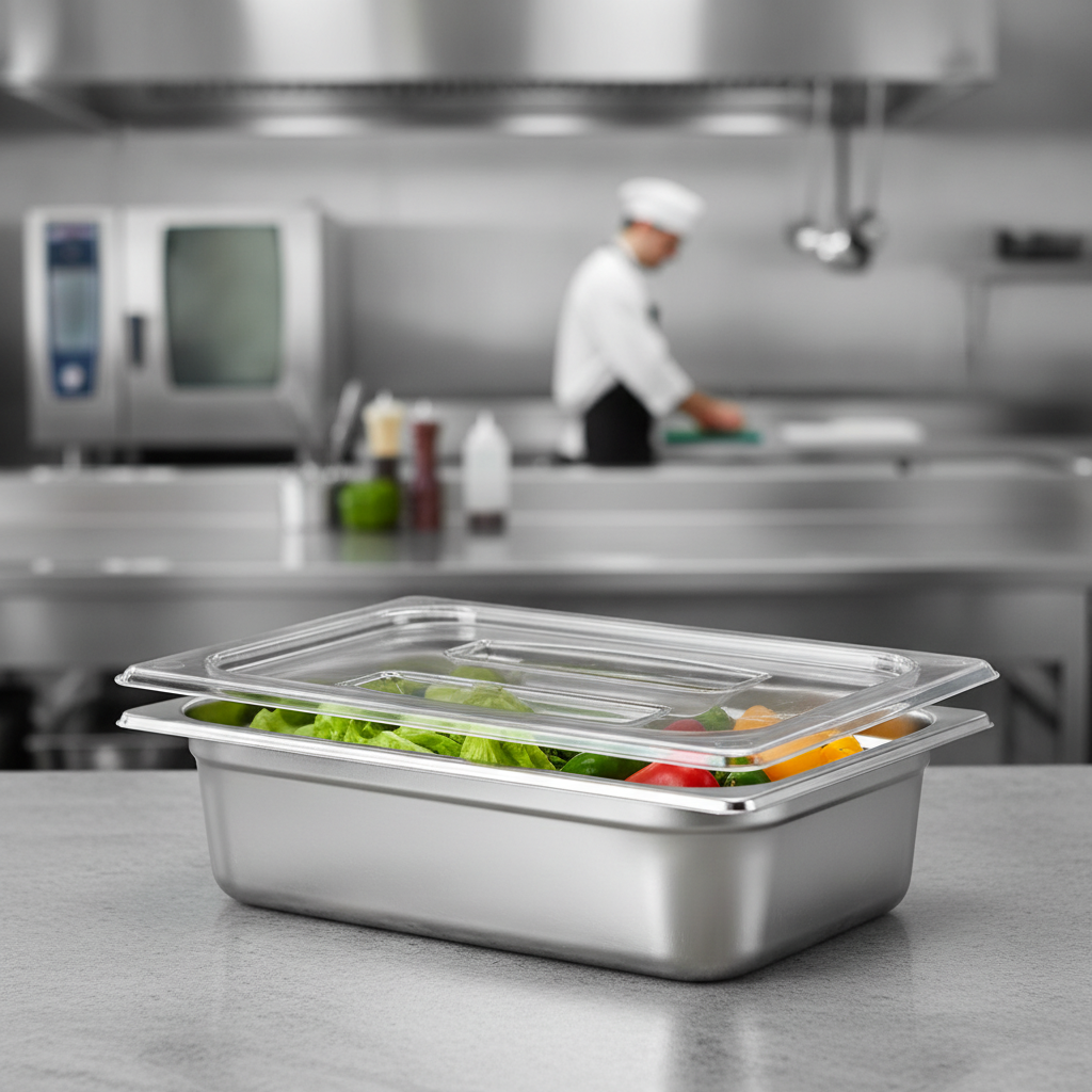 Copolymer Gastronorm Food Tray Lid with Handle for Kitchen Storage
