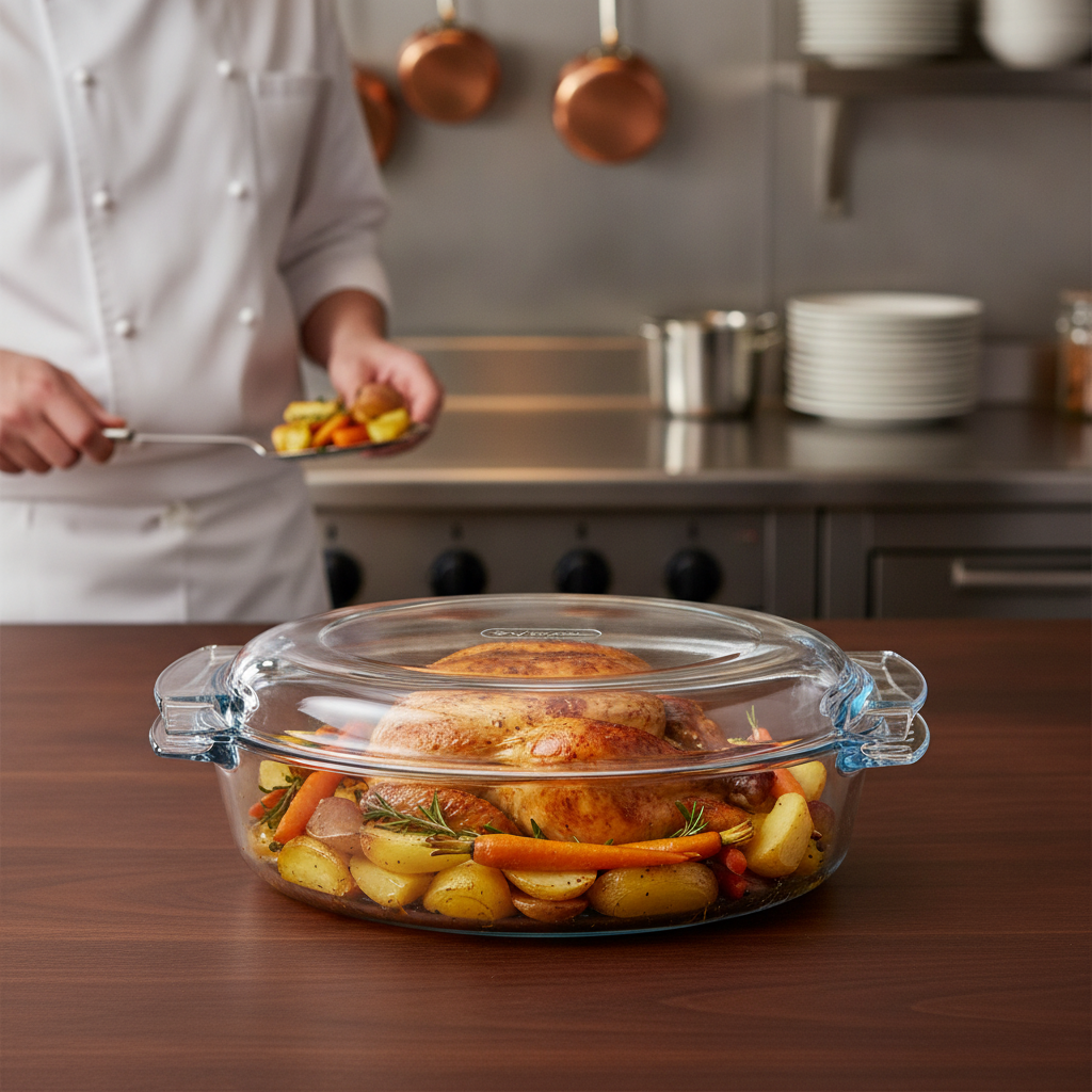 Glass Oval Casserole Dish 4.5L for Baking & Serving