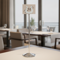 Stainless Steel Table Number Stand 255mm for Cafés & Pubs