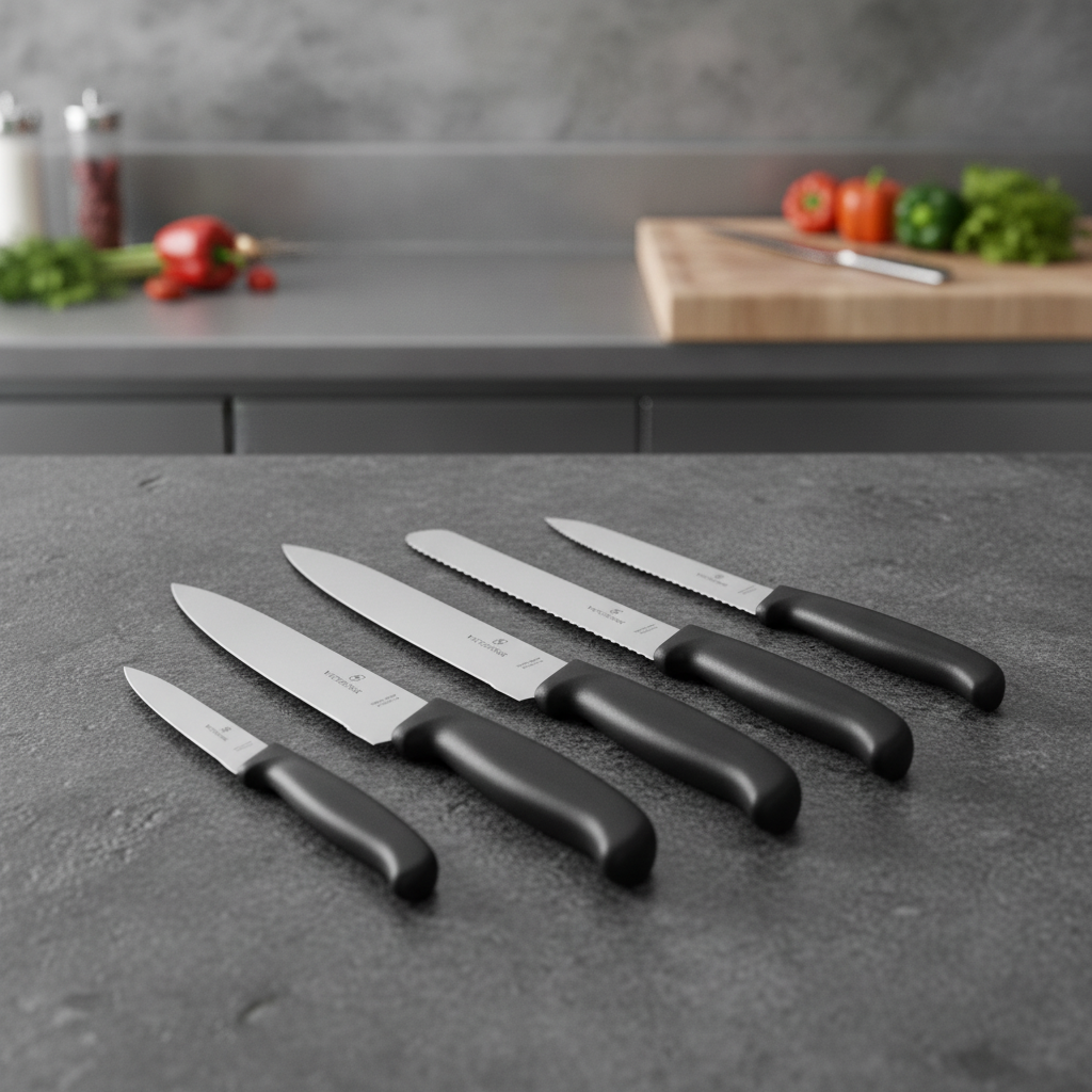 Stainless Steel Kitchen Knife Set for Home & Professional Use (Pack of 5)