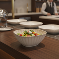 Melamine White Bowl 1.1L for Buffet Presentations