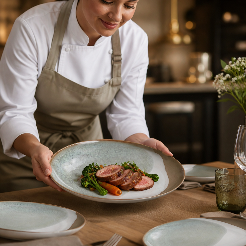 Vitrified Stoneware Oval Bowls 305mm for Serving (Pack of 6)