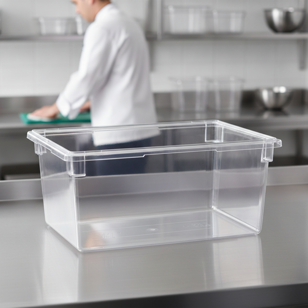 Polycarbonate Food Storage Box 64L for Commercial Kitchens