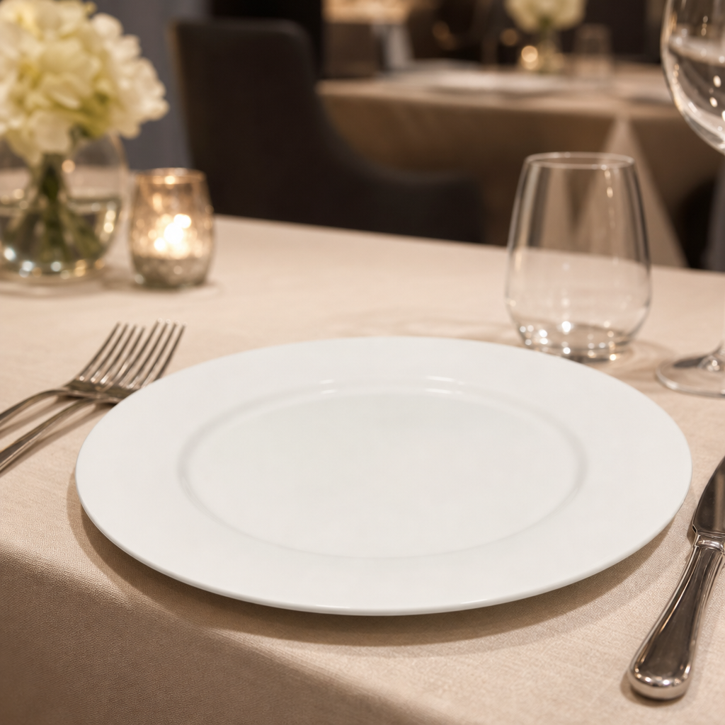 Whitehall Fine Bone China Service Plates 305mm for Elegant Dining (Pack of 6)
