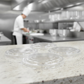 Clear PET Round Salad Bowl Lids for Deli Goods (Pack of 300)