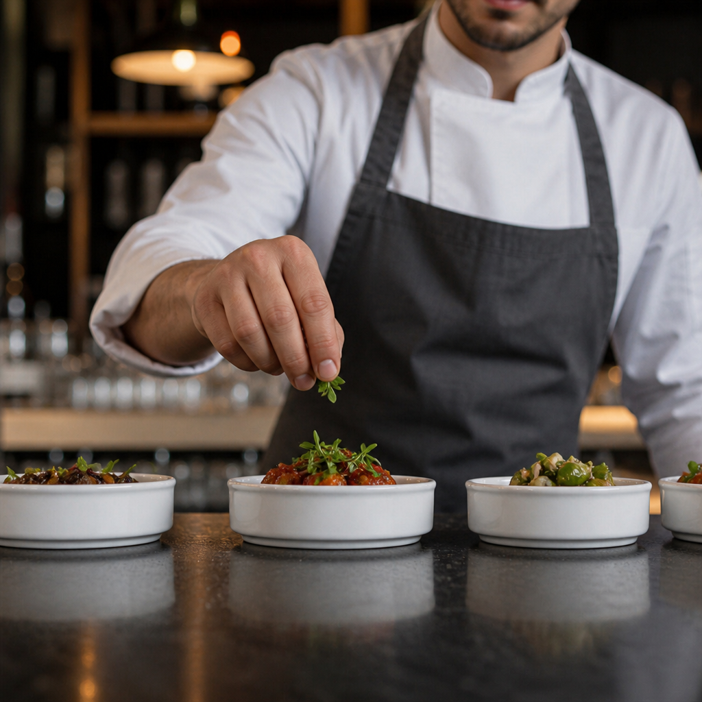 Stackable Dishes 134mm Porcelain for Tapas & Mezze (Pack of 6)