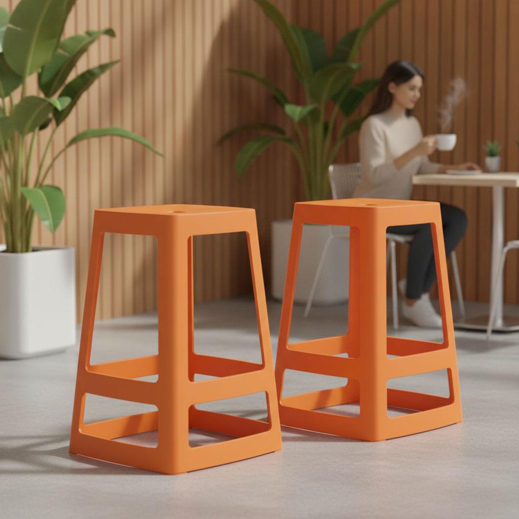 Polypropylene High Stools 650mm for Indoor & Outdoor Use (Pack of 2)