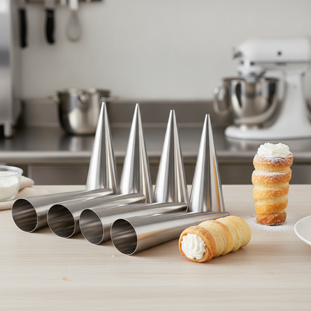 Stainless Steel Cream Horn Mould 120mm for Baking