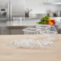 Clear rPET Lids for 220ml Square Containers (Pack of 90)