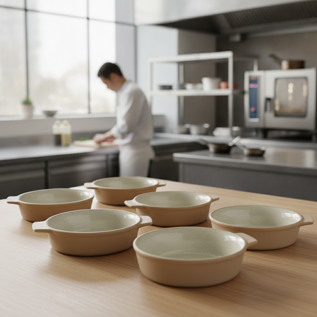 Stoneware Round Pie Dishes 140mm for Oven-to-Table Service (Pack of 6)