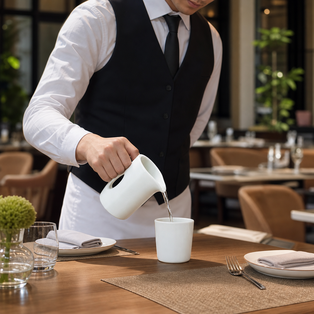 Large Porcelain Jugs 340ml for Event Dining (Pack of 4)