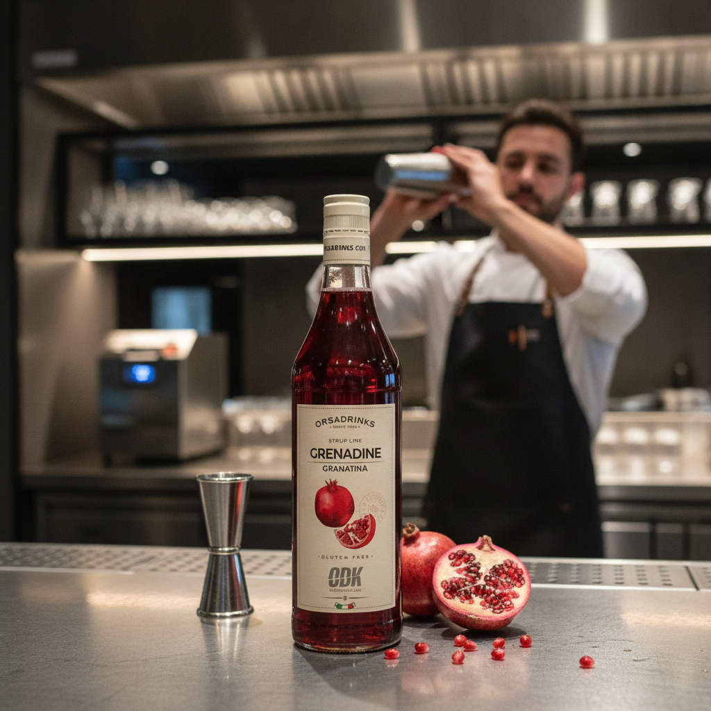 Grenadine Syrup 750ml in PET Bottle for Cocktails & Beverages