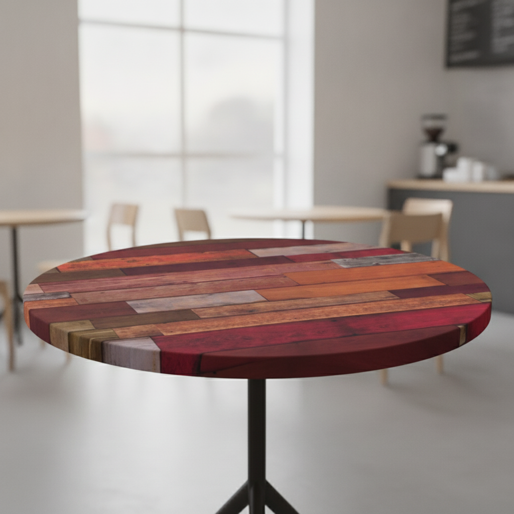 High Density Woodchip Round Table Top 600mm for Hospitality (Pack of 1)