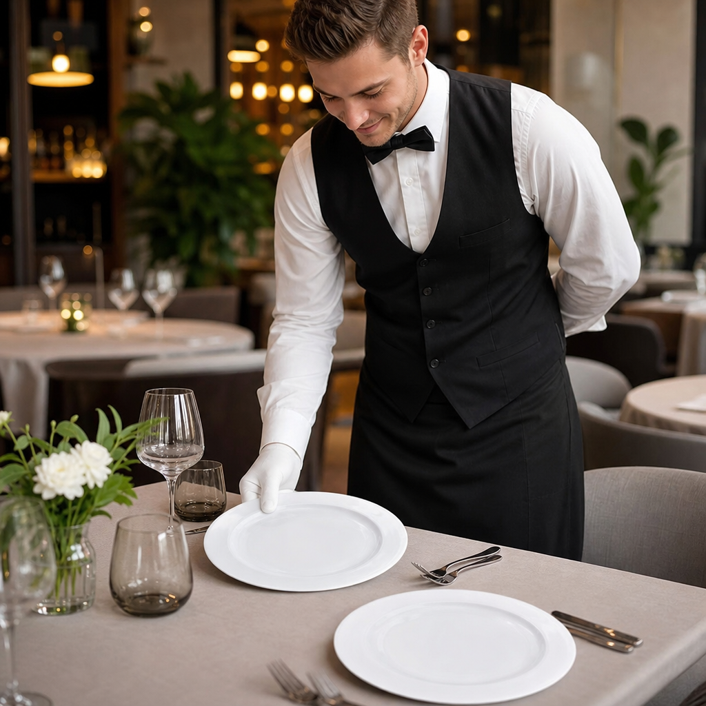 Plates 230mm Porcelain for Elegant Table Settings (Pack of 12)