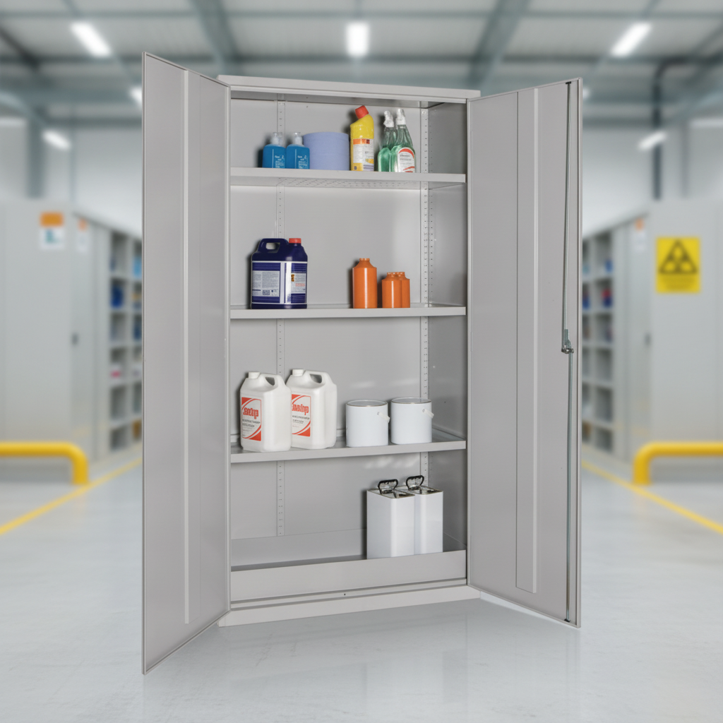 Steel COSHH Cabinet 36L for Safe Chemical Storage