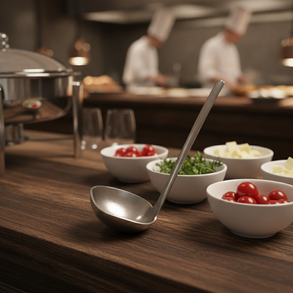 Stainless Steel Vintage Look Spoon 125mm for Buffets