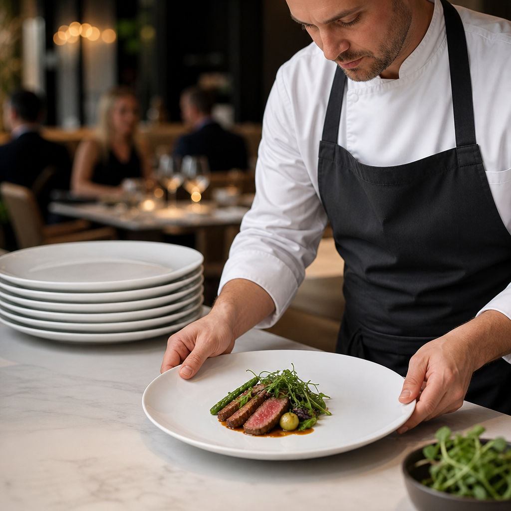 Coupe Plates 310mm Porcelain for Catering Environments (Pack of 6)