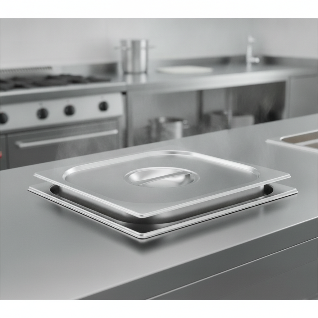 Stainless Steel Gastronorm Lid 1/2 for Food Storage & Serving