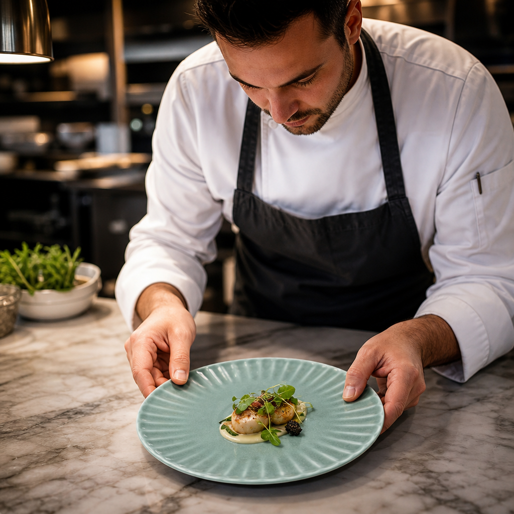Plates 205mm Porcelain for Creative Chefs (Pack of 6)