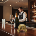Stainless Steel Champagne Stopper with Gold Finish for Home & Office