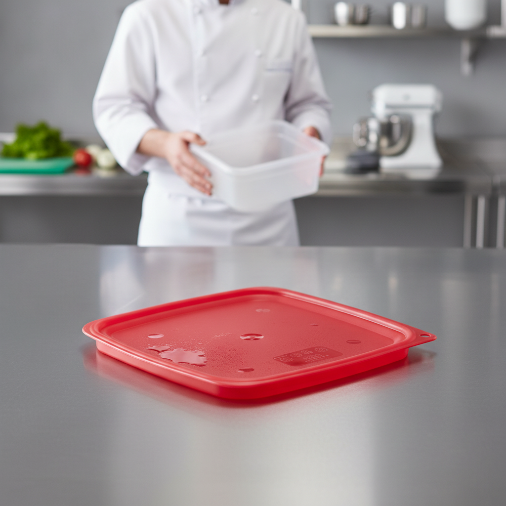 Polypropylene Red Cover 220x220mm for Food Storage